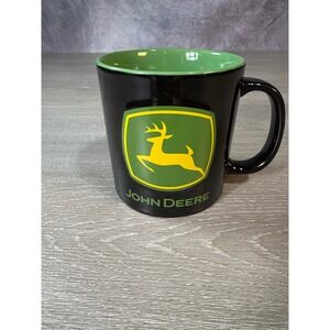 John Deere Coffee Mug Green Black Tractor Farm "Nothing Runs Like A Deere"